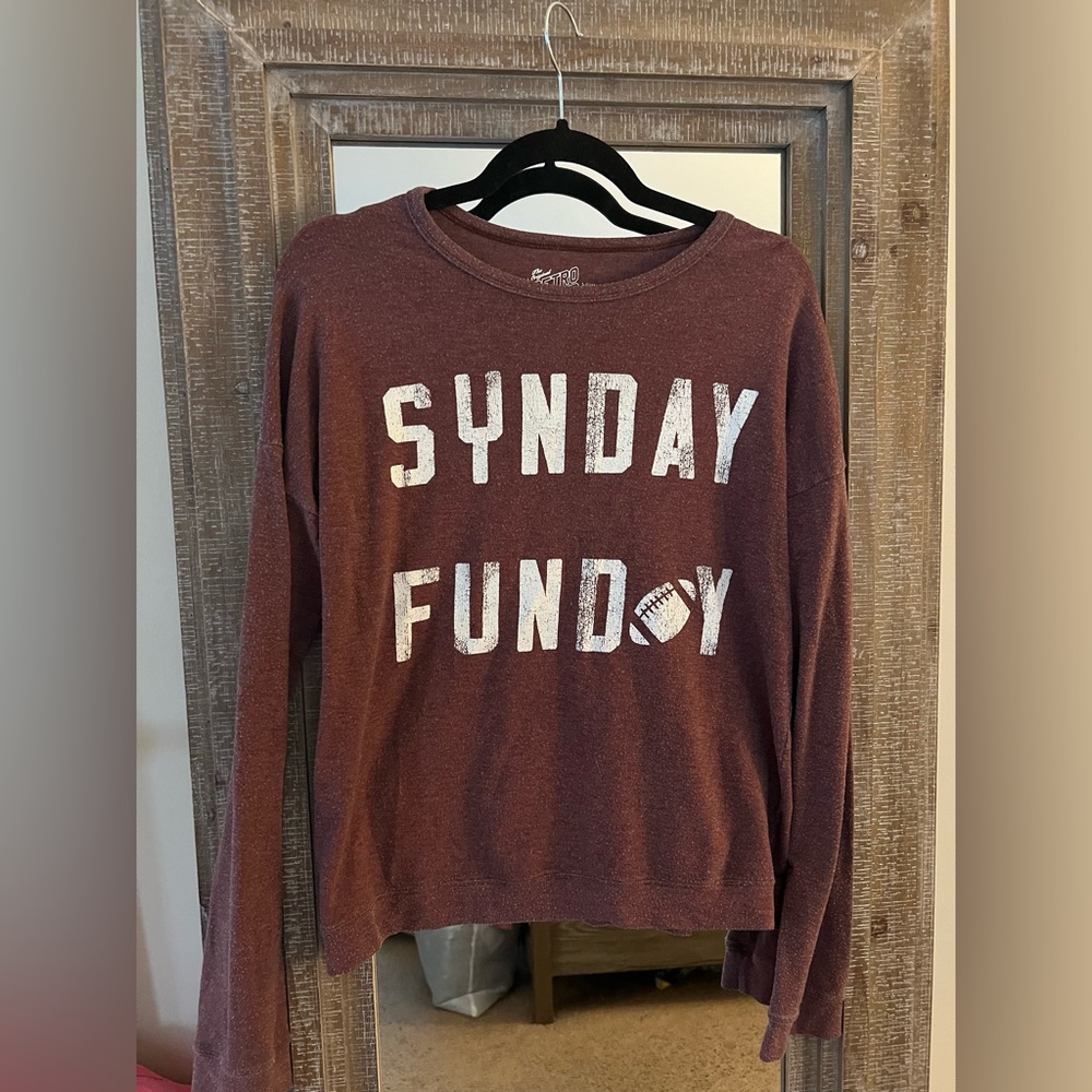 Sunday Funday football sweater. Size L.